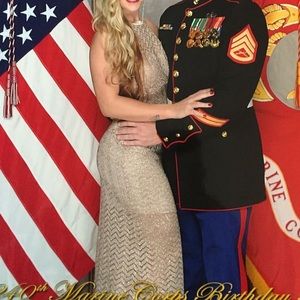 Gold prom or formal dress